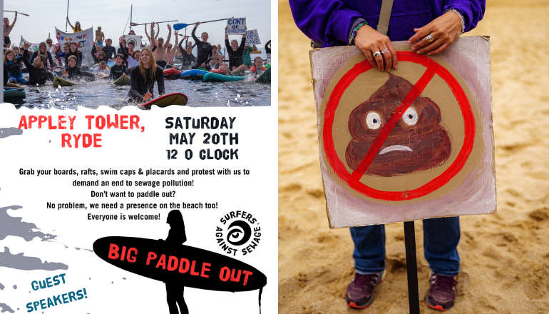 Surfers Against Sewage Paddle Out Protest Coming To Appley Beach