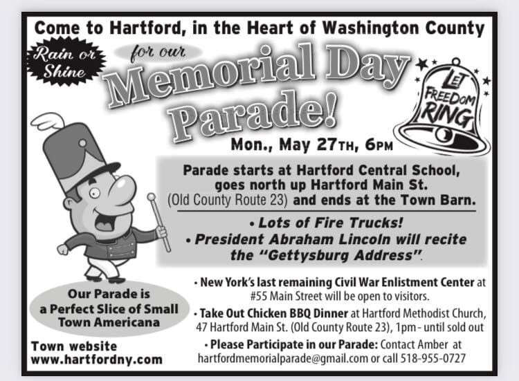 Hartford Memorial Day Parade Mon 5/27 6pm