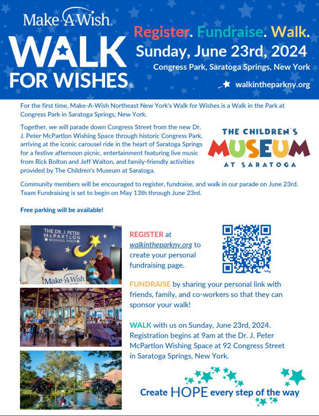 Make A Wish Walk For Wishes June 23, Congress Park