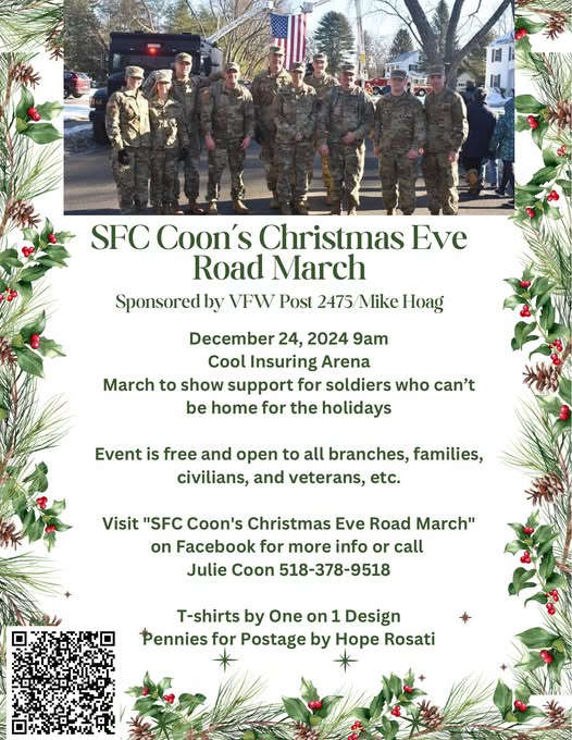 SGC Coon's Christmas Eve Road March - December 24th, 9am at the Cool Insuring Arena