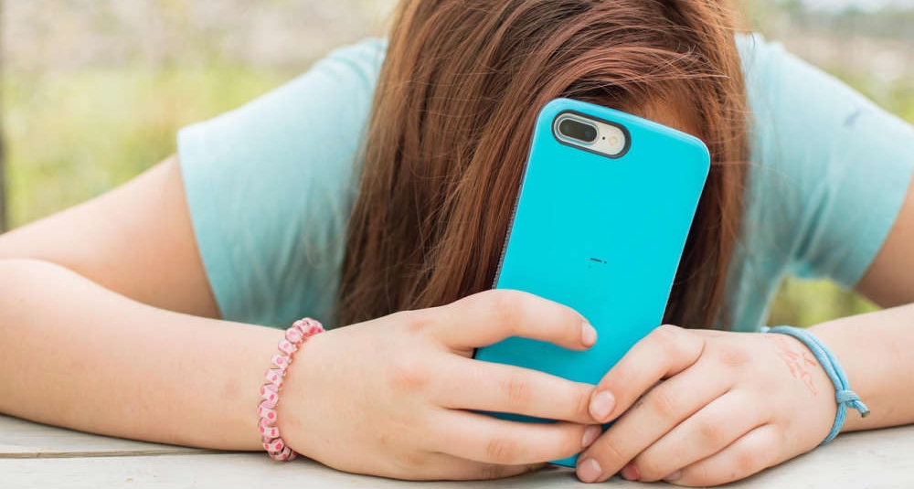 Student with Phone