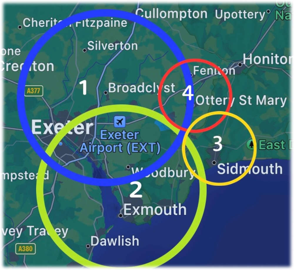 East Devon Radio coverage map