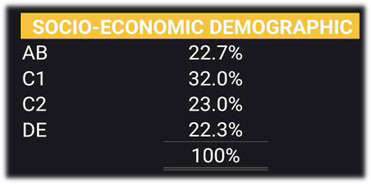 Socio-Economic Demographic data graphic