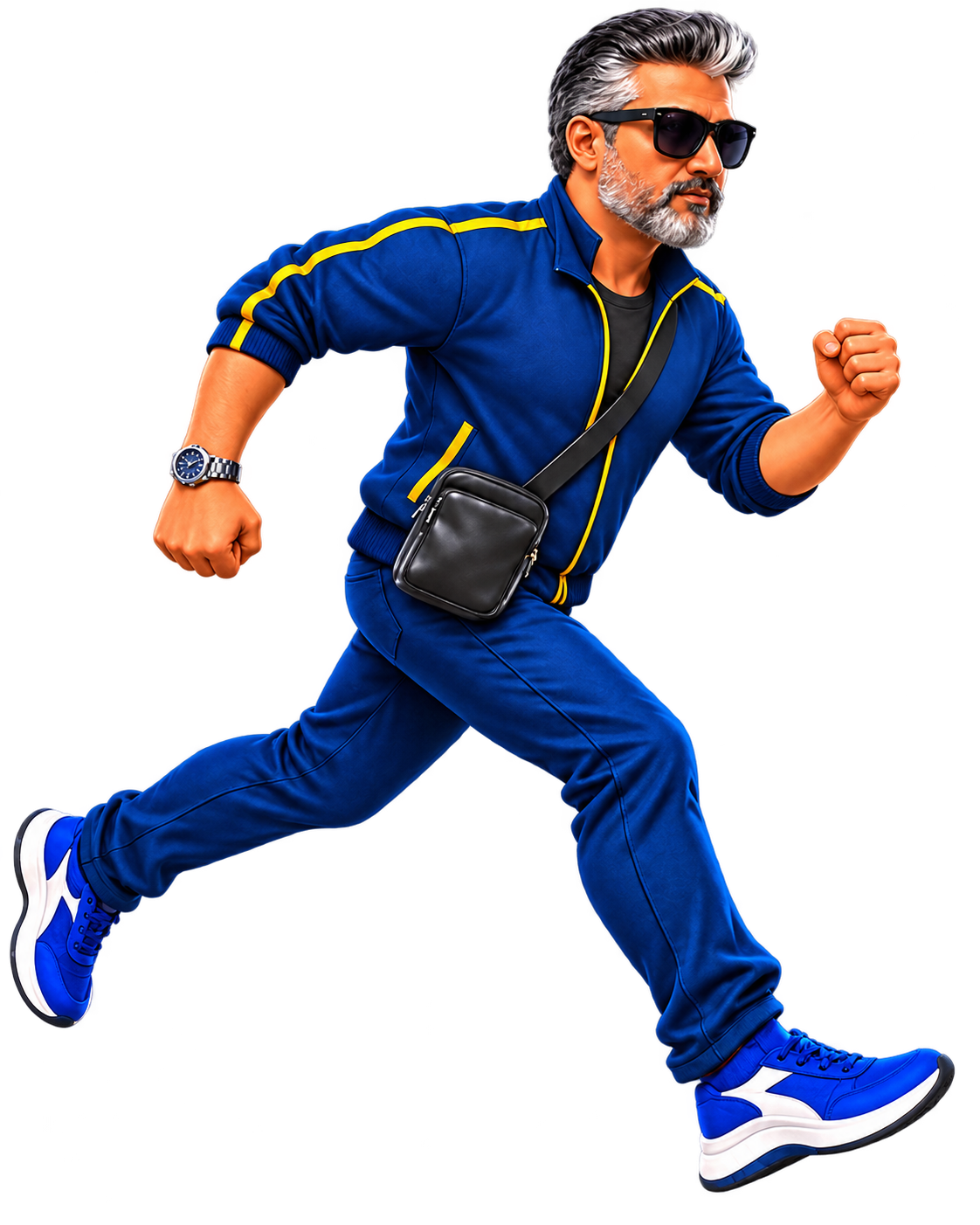 Cartoon Raj running back to Sunrise House