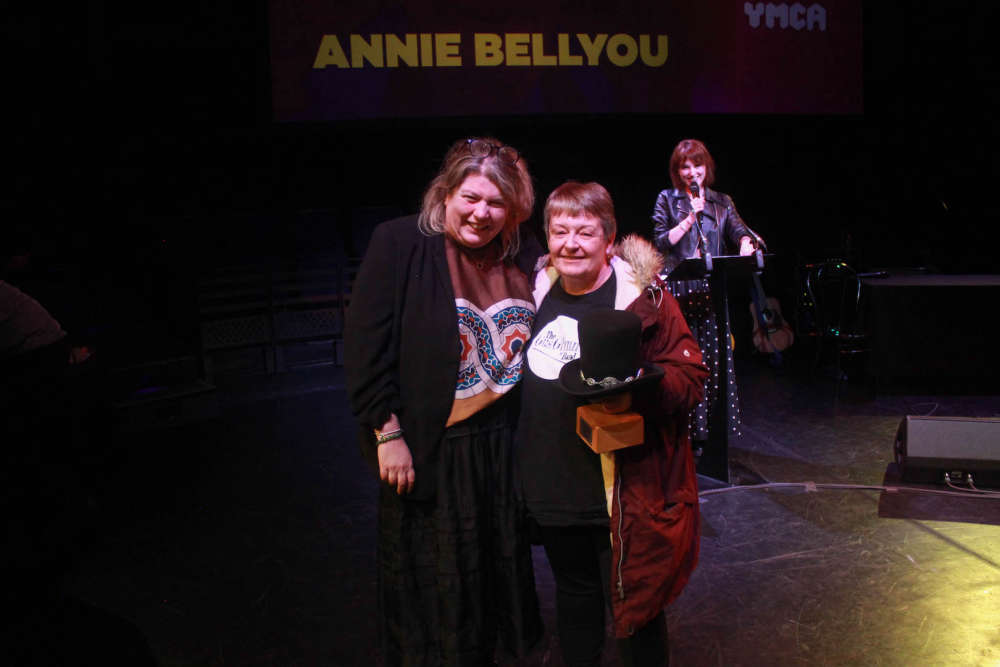 Winner of The Mike Lloyd Contribution Award Annie Bellyou Presented by Nicky Twemlow of YMCA North Staffs - Image credit Holly Johnson