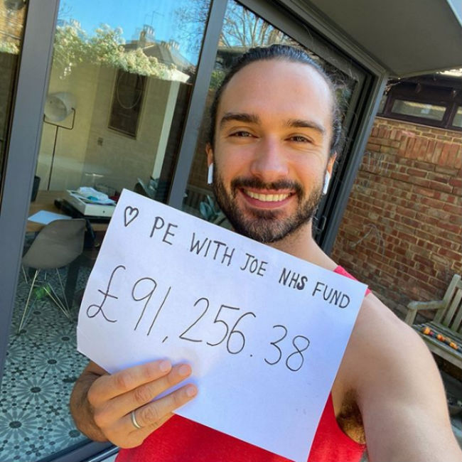 Joe Wicks Pe Lessons Raises £100k For Nhs Q Radio