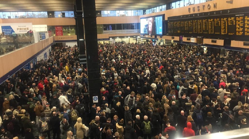 Euston re opens after earlier closure as Storm Ciara hits rail