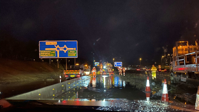 Flooding continues to impact Milton Keynes with M1 lane closures