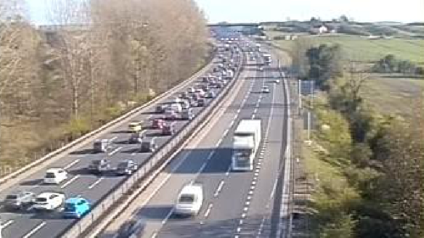 LIVE Fire crews called to car fire on M1 southbound near