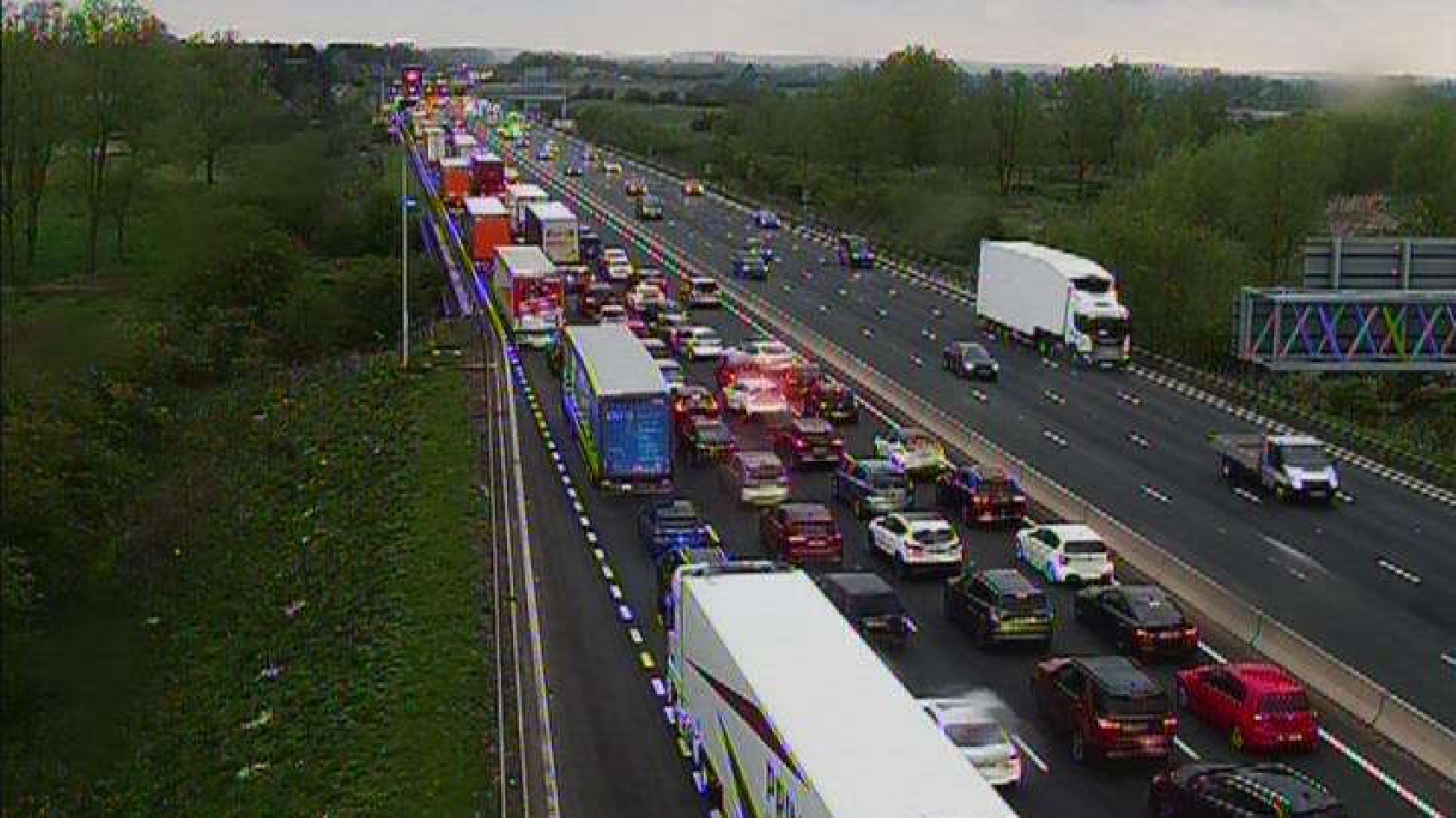 Two hour delays on M1 in Milton Keynes this evening after lorry