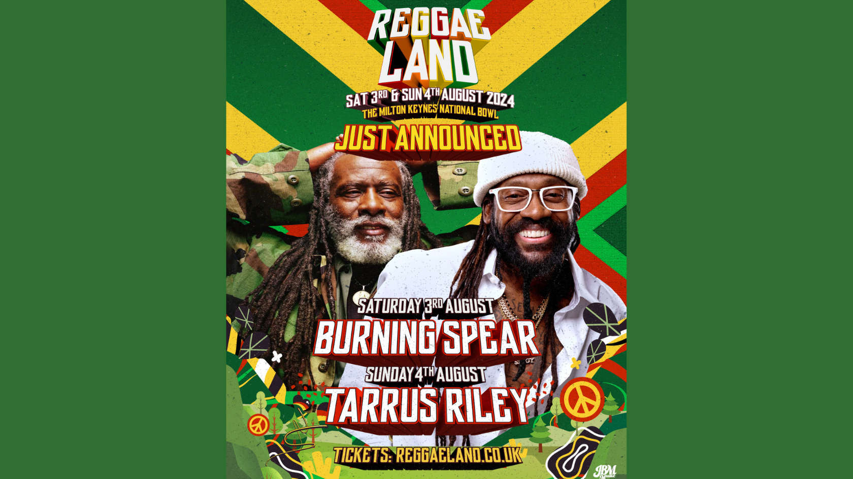 Tarrus Riley and Burning Spear announced for Reggae Land 2024 MKFM