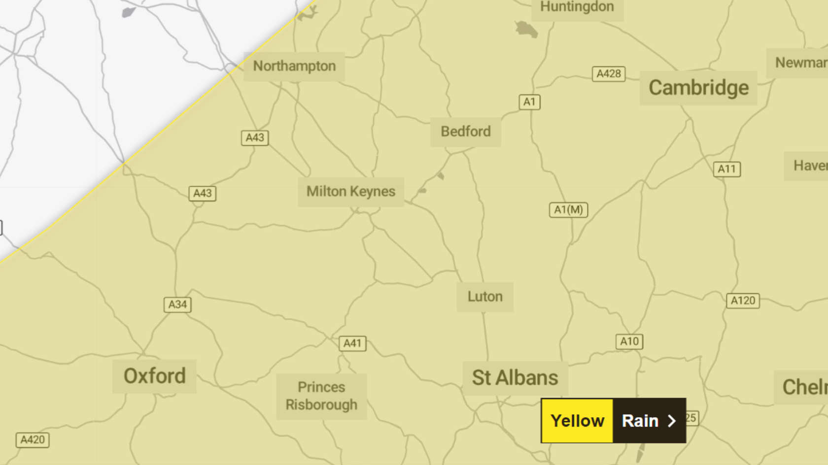 Yellow rain warning in force across Milton Keynes with further flooding expected MKFM 106.3FM