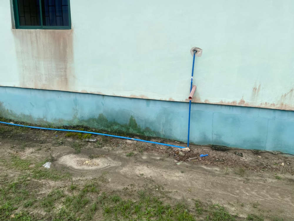Pipes at the Primary Healthcare Centre, Abalamabie