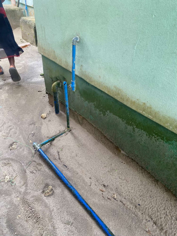 Pipes at the Primary Healthcare Centre, Abalamabie