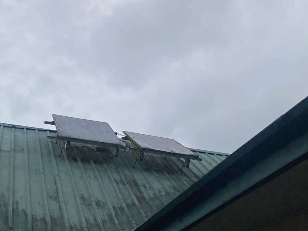 Solar panels for the immunisation fridge at the Primary Healthcare Centre, Abalamabie
