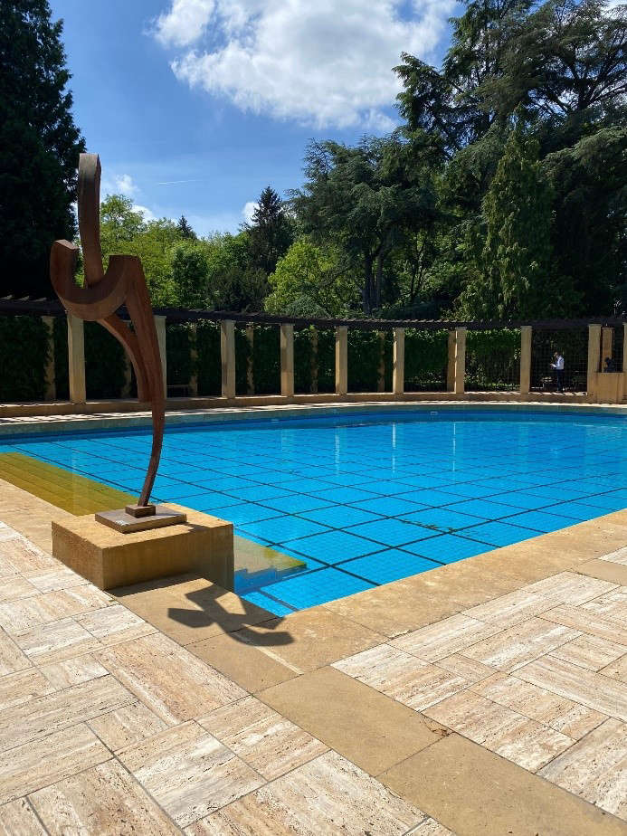 The amazing pool at Villa Empain