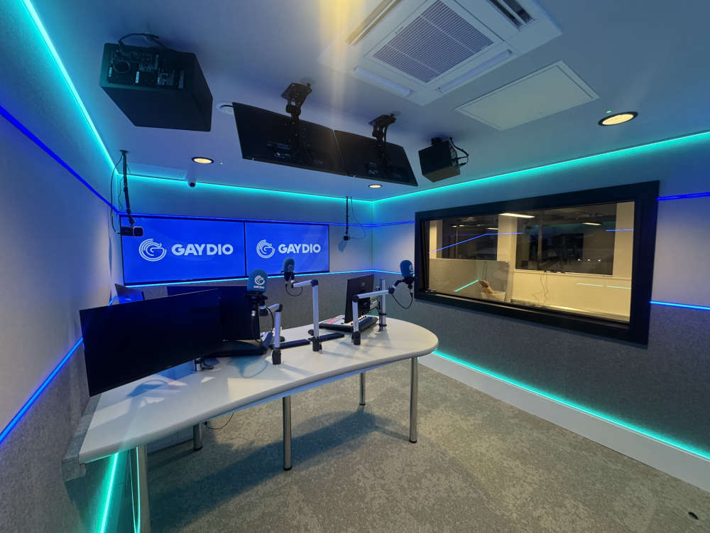 Inside the Gaydio studio in Manchester