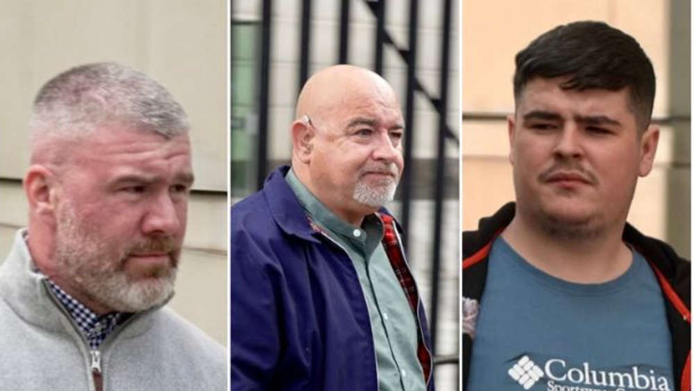 Peter Cavanagh, Jordan Gareth Devine and Paul McIntyre. Pic: PA