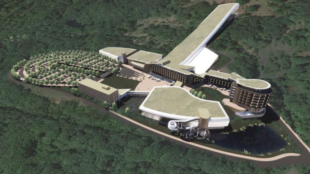 A design concept for the Merthyr Tydfil ski slope. 