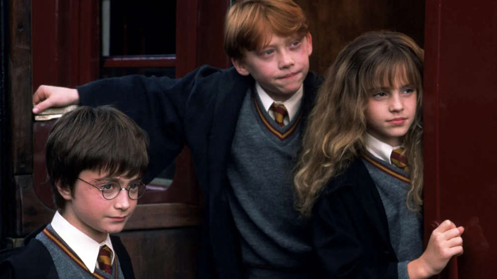 Harry, Ron and Hermione in Harry Potter and the Philosopher's Stone