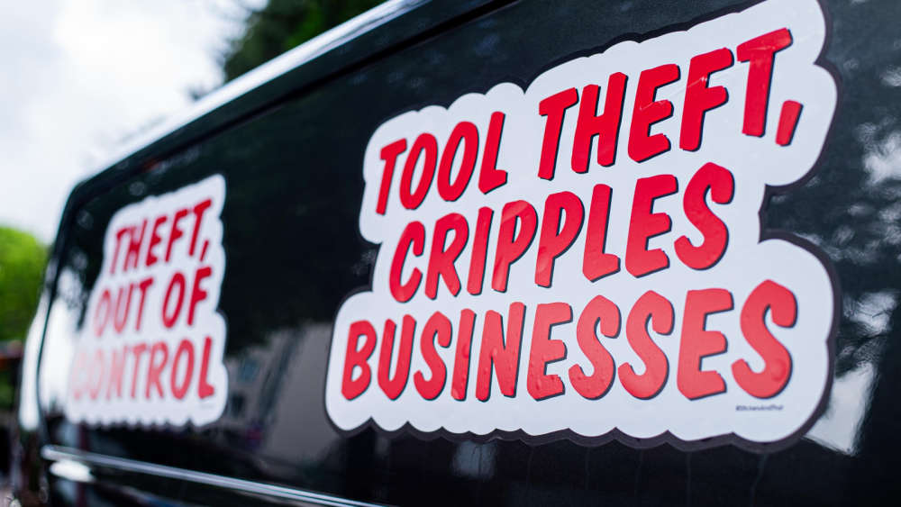 A message at the van rally