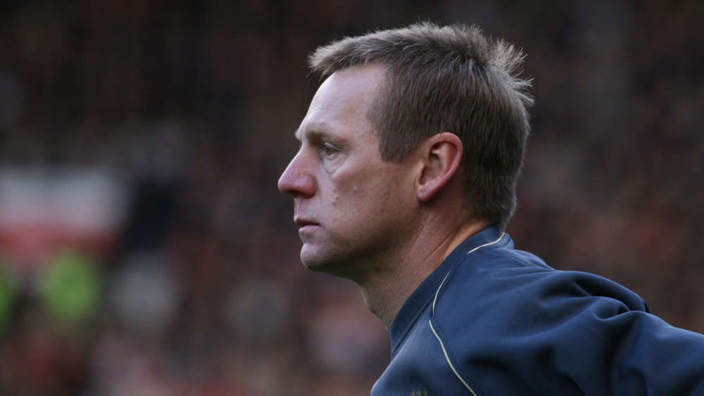 Stuart Pearce as manager of Man City in 2006 by Austin Osuide