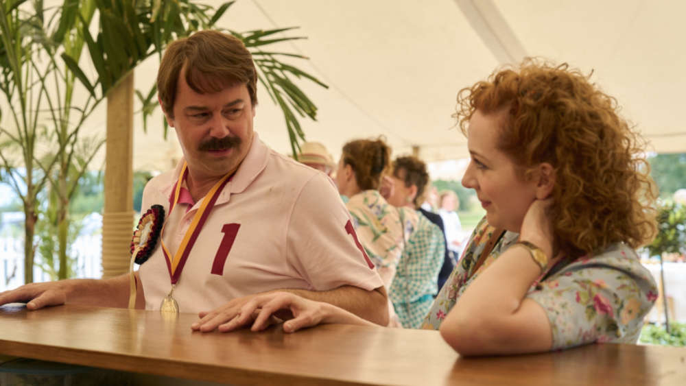 Danny Dyer and Katherine Parkinson in Disney's Rivals