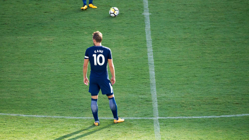 Harry Kane at Manchester City vs Tottenham Hotspur at Nissan Stadium in Nashville, TN in 2017. Courtesy of Brad Tutterow