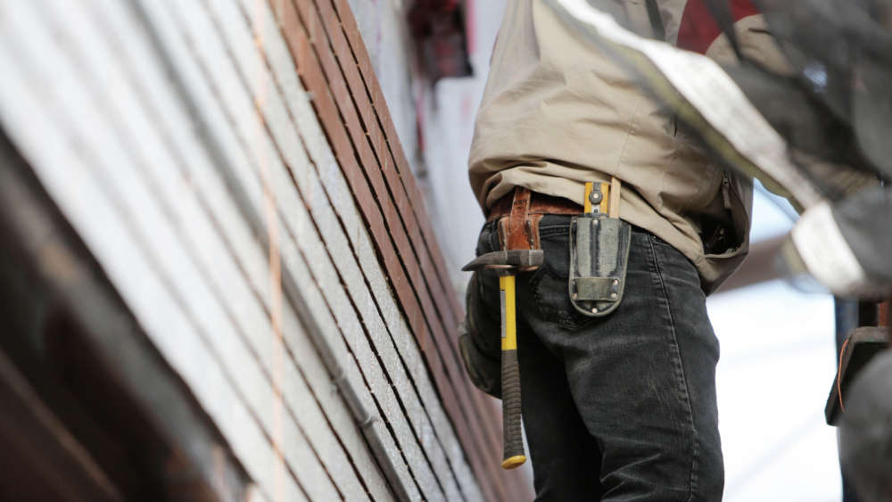 A labourer on site