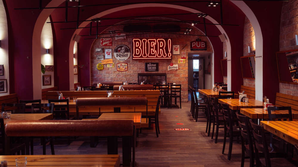 Interior of a beer hall