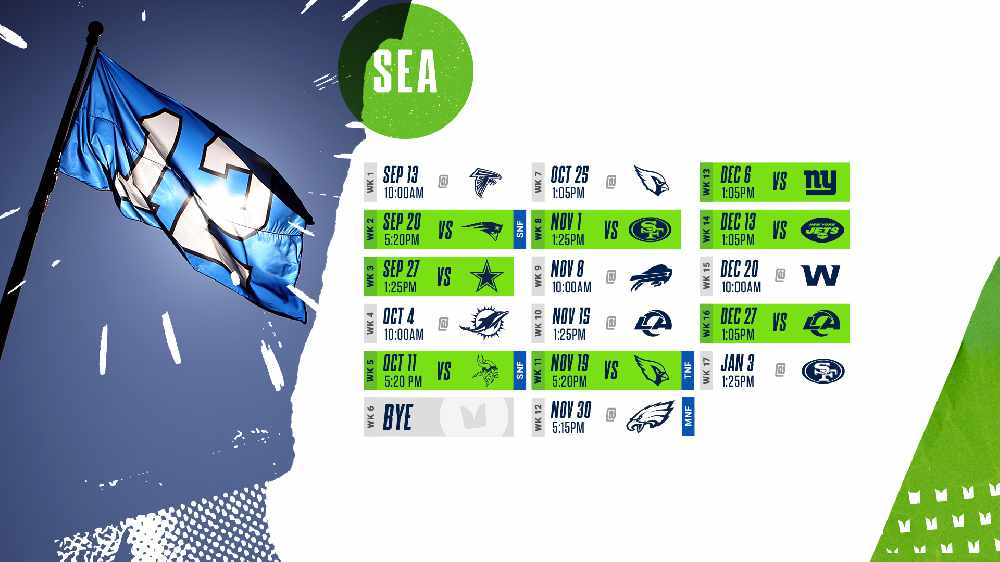 Seattle Seahawks Schedule 2020 - 95.3 KGY