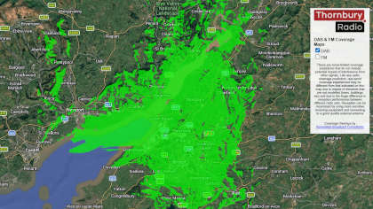 Thornbury Radio DAB & FM Coverage Map - Thornbury Radio