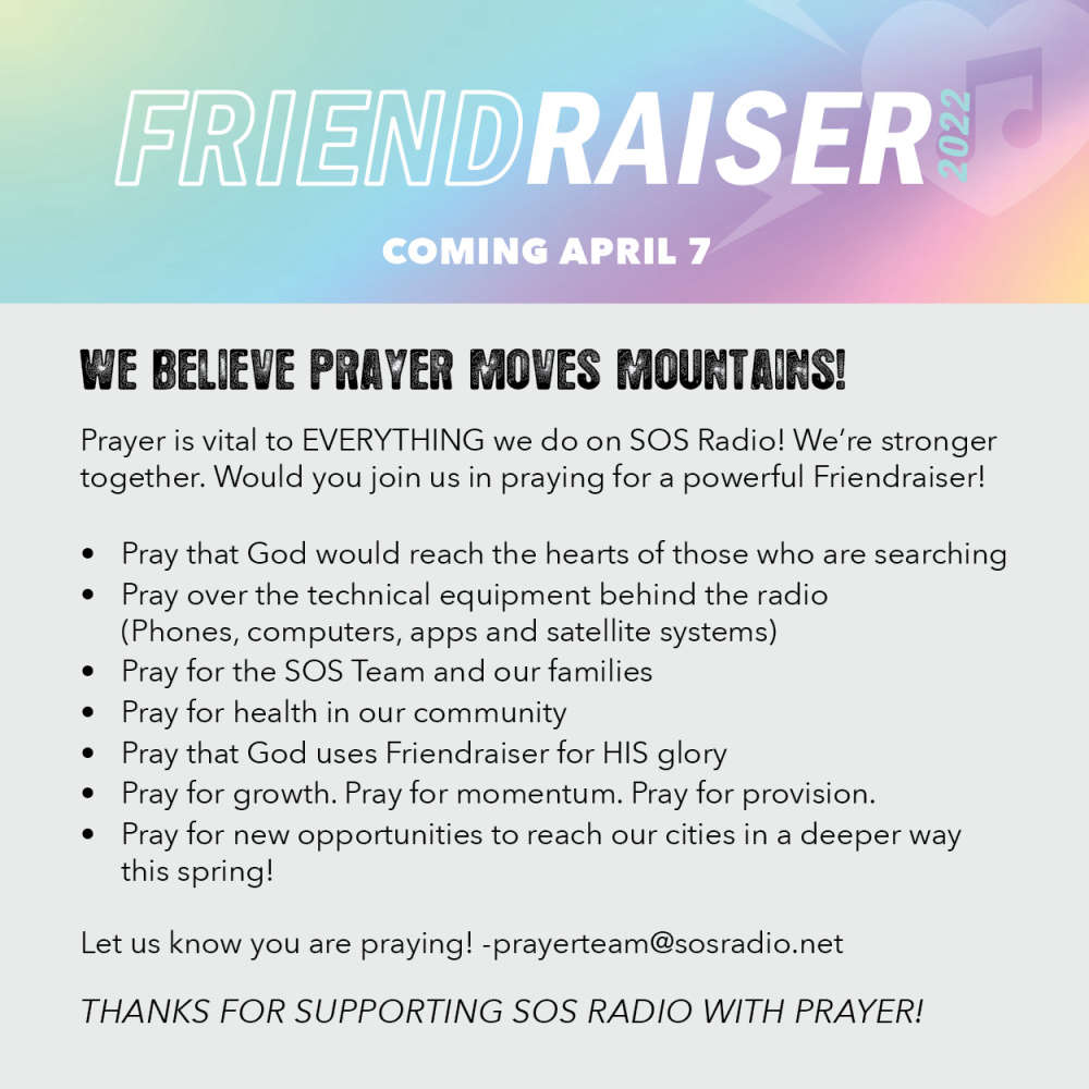 Friendraiser Prayer List