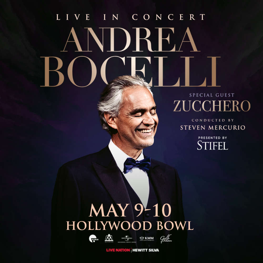 Andrea Bocelli Live In Concert May 9-10 2023 Hollywood Bowl - KPFK 90.7 FM