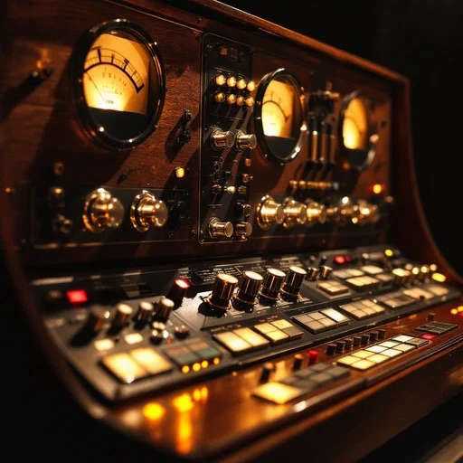 Historic photo of KPFK or Pacifica studio