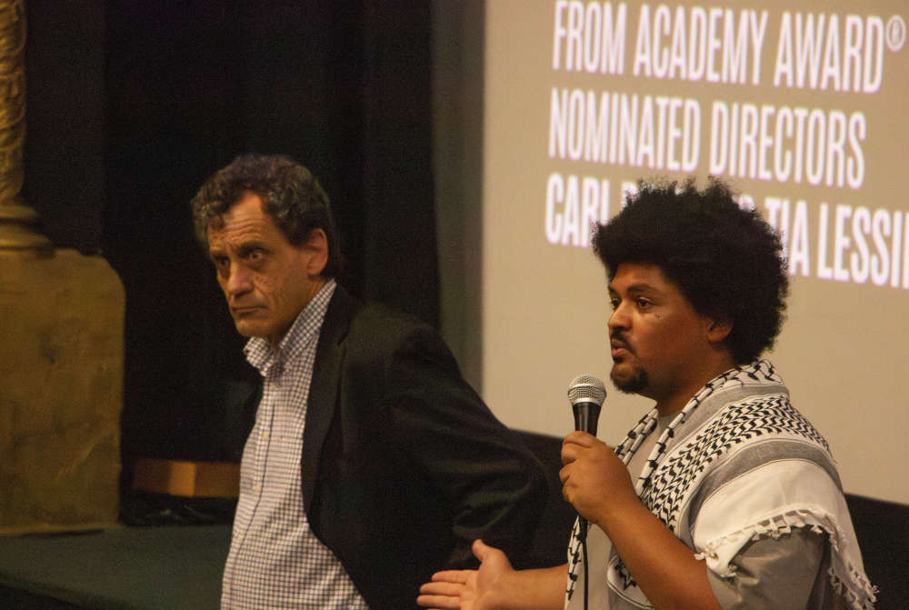 Ace Estwick at the Steal This Story Q&A with Alan Minsky at Laemmle Royal, April 18, 2026