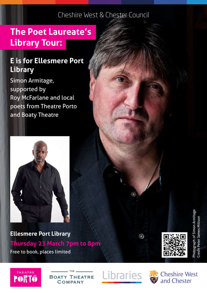 National Poet Laureate comes to Ellesmere Port Library Chester's Dee