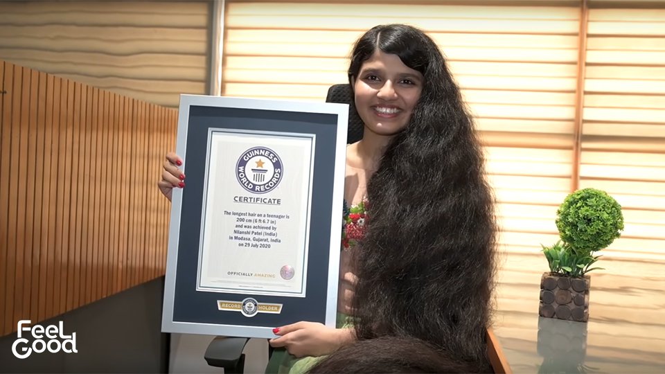 This Indian teen broke the world record for longest hair - Dubai 92 - The  UAE's Feel Great radio station