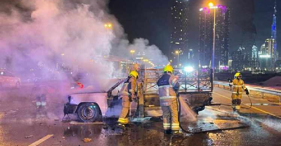 car fire dubai