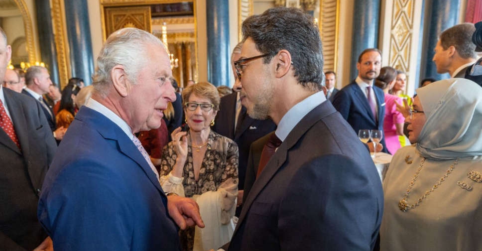 H.H. Sheikh Mansour meets King Charles at royal reception - Dubai Eye 103.8  - News, Talk & Sports