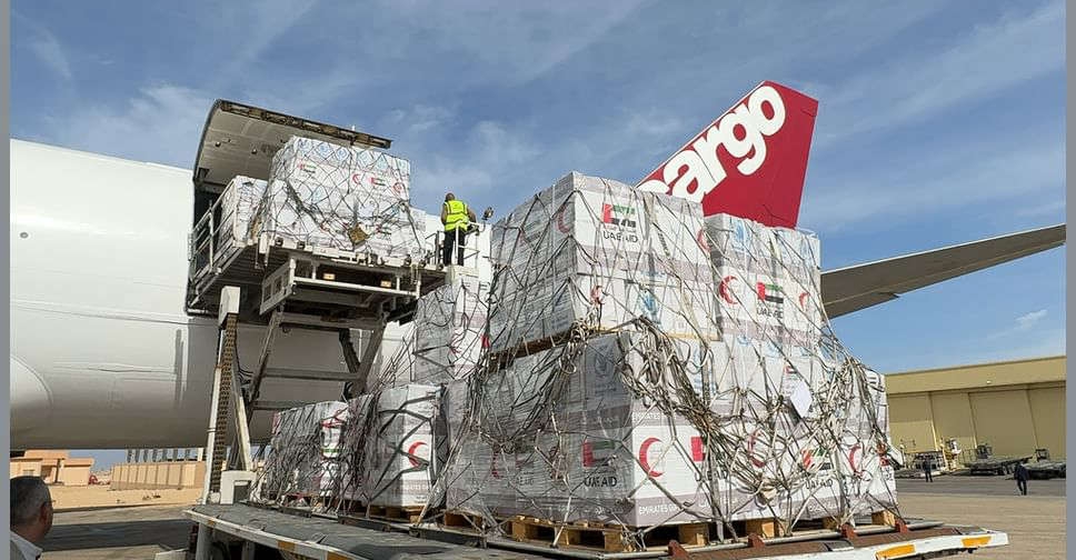 UAE dispatches 100 tonnes of support to help Palestinians in Gaza