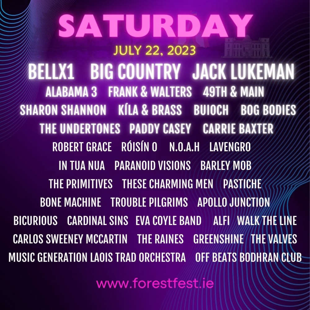 Forest Fest daybyday lineup details revealed Midlands 103