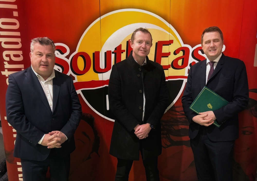 George Lawlor - Labour TD, Will Faulkner - South East Radio and Minister for Housing James Browne TD.