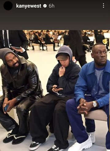 Kanye West Wears Socks and Flip-Flops at Burberry Show