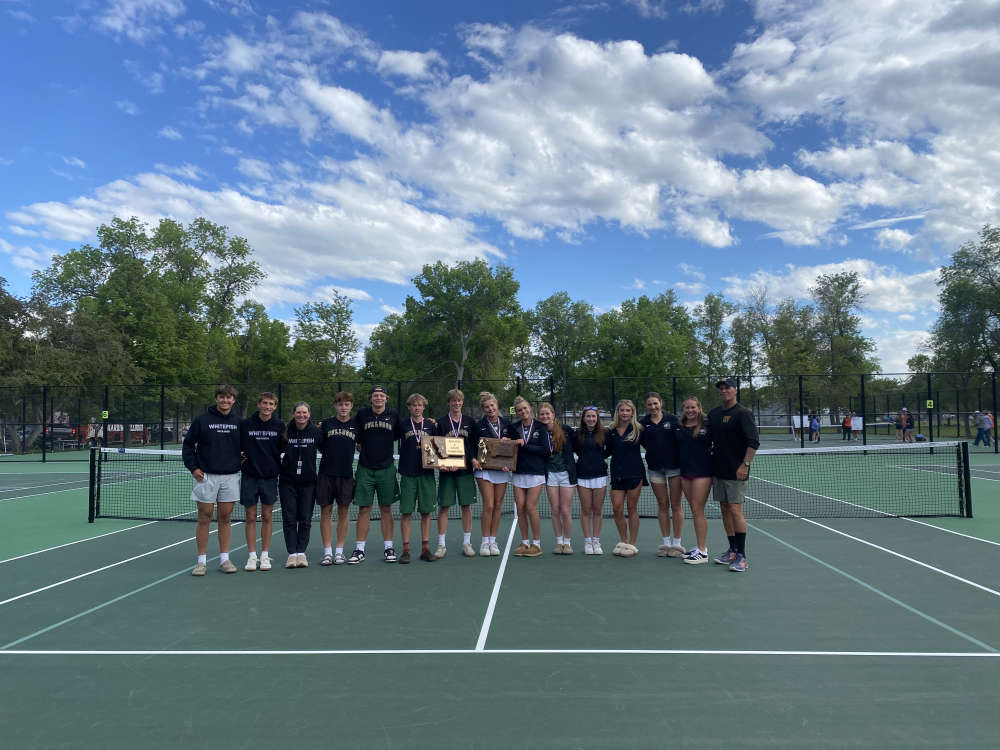 2025 Whitefish Tennis Teams. Boys 1st, Girls 3rd at State.