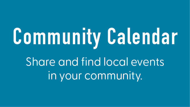 Community calendar. Share and find local events.