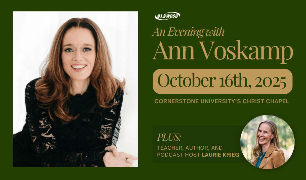 91.3 WCSG An Evening with Ann Voskamp October 16 2025 Cornerstone University Christ Chapel Grand Rapids Michigan 