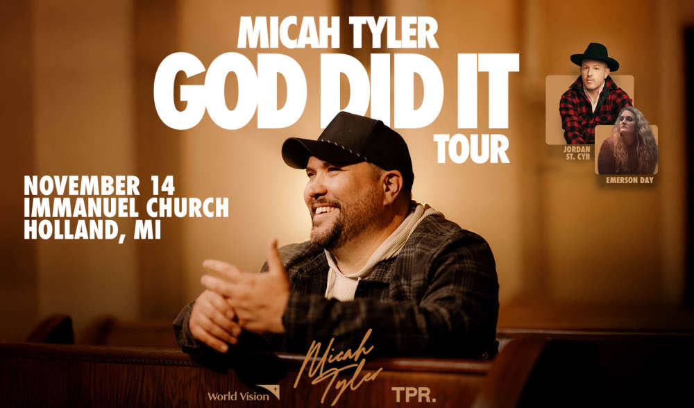 Micah Tyler God Did It Tour live in concert November 14, 2025 Holland MI Michigan Immanuel Church