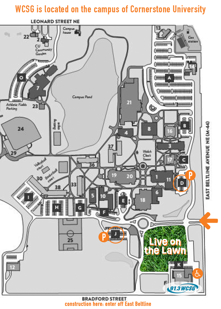 91.3 WCSG Live on the Lawn parking map