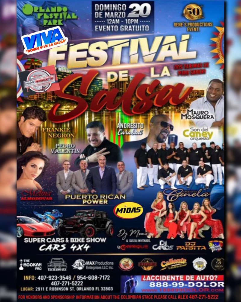 Festival De La Salsa VIVA FM Orlando 99.5 FM & 1030 AM